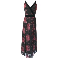 Karen Millen Devore Floral Maxi Dress Black Multi