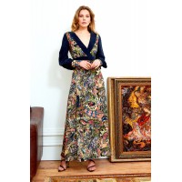 Sarvin Larica Floral Hand Printed Maxi Dress