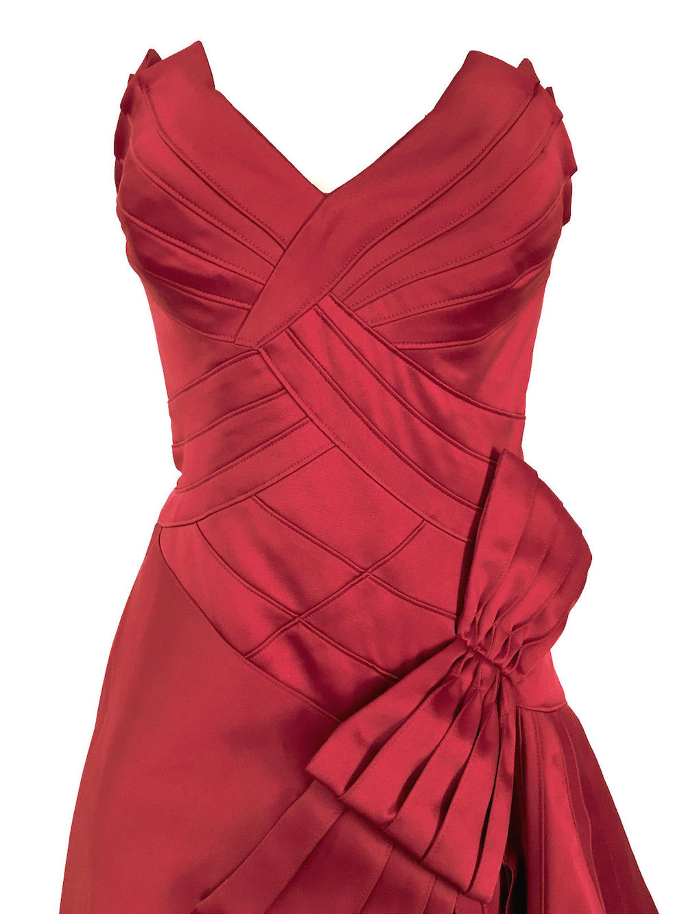 Karen-Millen-Red-Prom-Corset-Dress