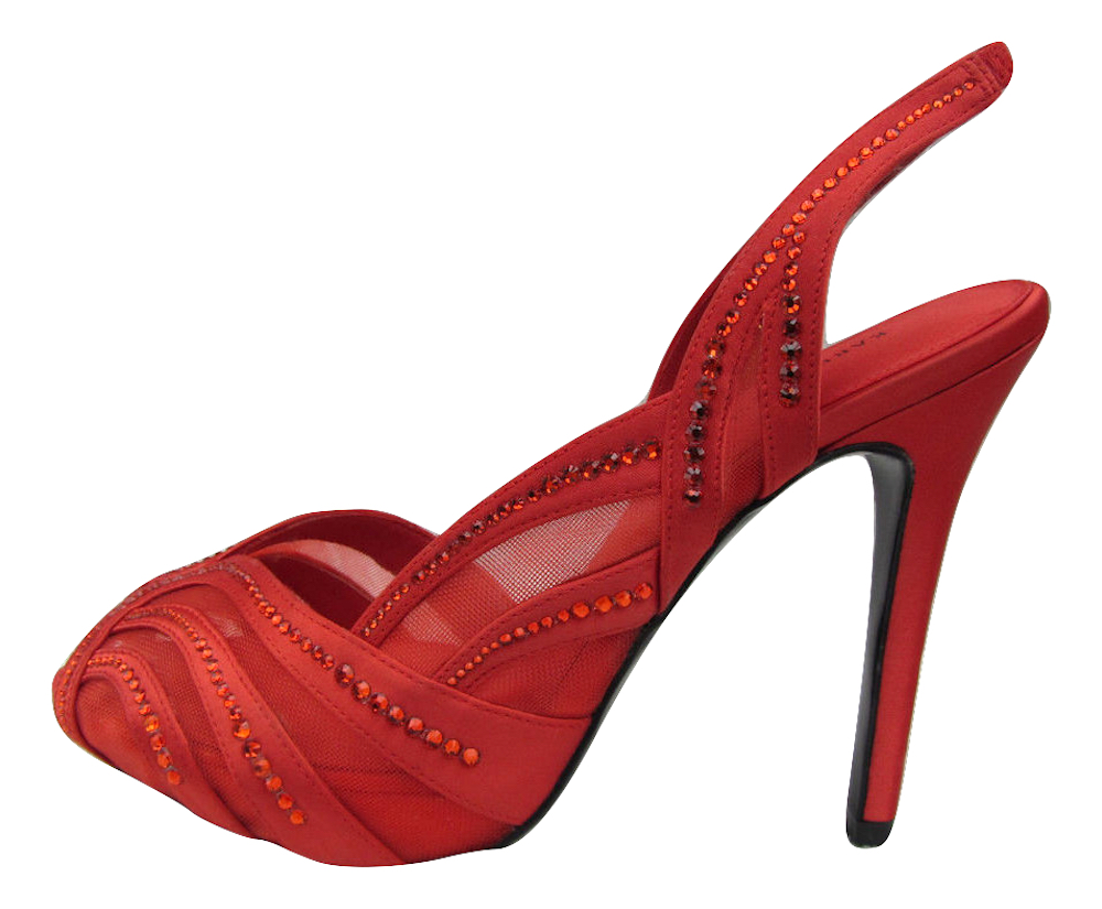 red diamante sandals