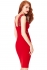 City Goddess Sequin Cut-out Bodycon Dress Red