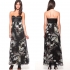 Karen Millen Butterfly Print Maxi Dress Black Multi