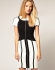 Karen Millen Black White Graphic Ruching Pencil Dress