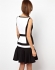 Karen Millen Colour Block Flippy Dress Black | White