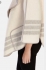 Karen Millen Soft Wrap Striped Cape Coat Cream | Grey