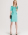 Karen Millen Peplum Cotton Dress Aqua Green