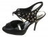 Karen Millen Leather Lace Up Studded Shoes Black