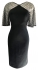 Karen Millen Dotted sleeves Woven Black Dress