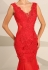 Nataliya Couture Dress Mia Bella Lace Applique Gown in Red