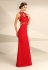 Nataliya Couture Dress Ava Lace Jersey Gown Red