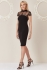 Stephanie Pratt For Goddiva Lace Back Dress Black