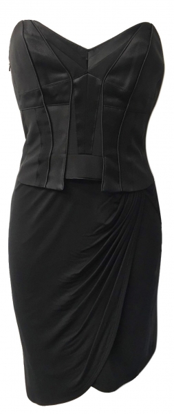 Karen Millen Jersey Draped Corset Dress Black