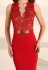 Nataliya Couture Dress Hannah Lace Jersey Gown in Red