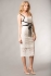 Giselle And Sophia Chloe Midi lace Dress Black Ivory 