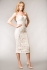 Giselle And Sophia Dolce Midi lace Corset Dress Ivory