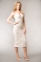 Giselle And Sophia Dolce Midi lace Corset Dress Ivory