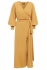 Sarvin Amber Mustard Wrap Maxi Gown