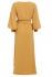 Sarvin Amber Mustard Wrap Maxi Gown