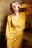 Sarvin Amber Mustard Wrap Maxi Gown