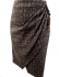 Karen Millen Croc Print Draped Skirt Grey