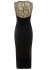 Sarvin Dawn Velvet Midi Dress Black