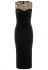 Sarvin Dawn Velvet Midi Dress Black