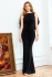 Sarvin Marylin Shimmer Black Evening Gown 