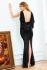 Sarvin Marylin Shimmer Black Evening Gown 